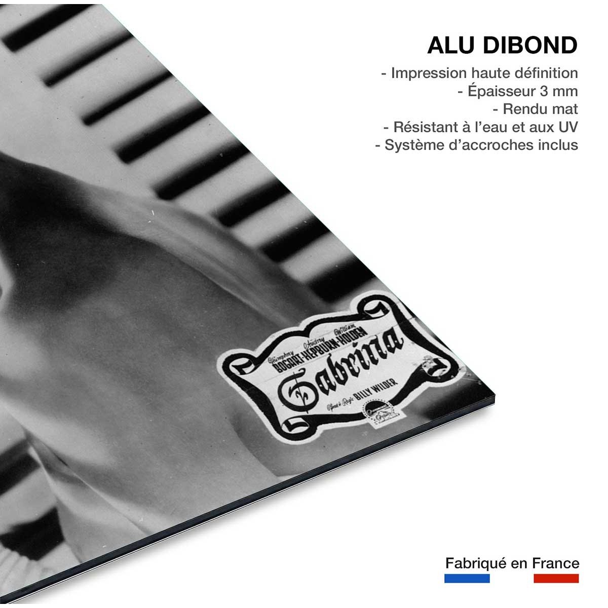 Photo célébrité Audrey Hepburn intime tableau alu dibond, HEXOA