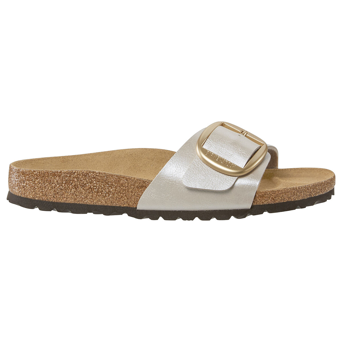 Mules simple bride MADRID BIG BUCKLE blanc nacre, BIRKENSTOCK