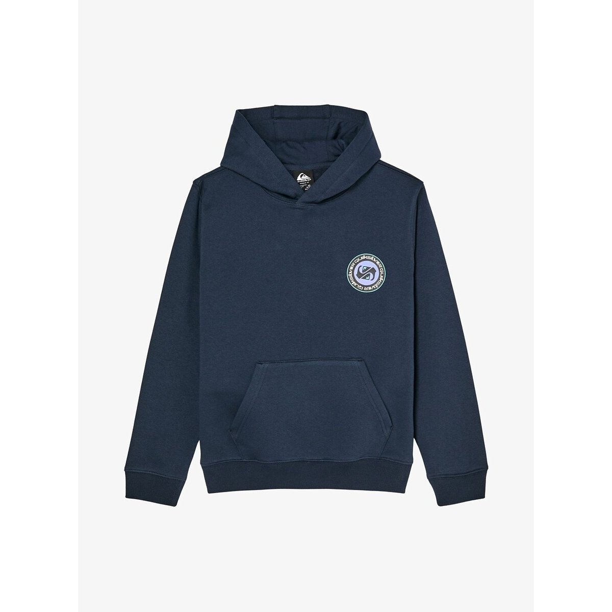 Hoodie, made from fleece, with a print on the back navy blue, QUIKSILVER