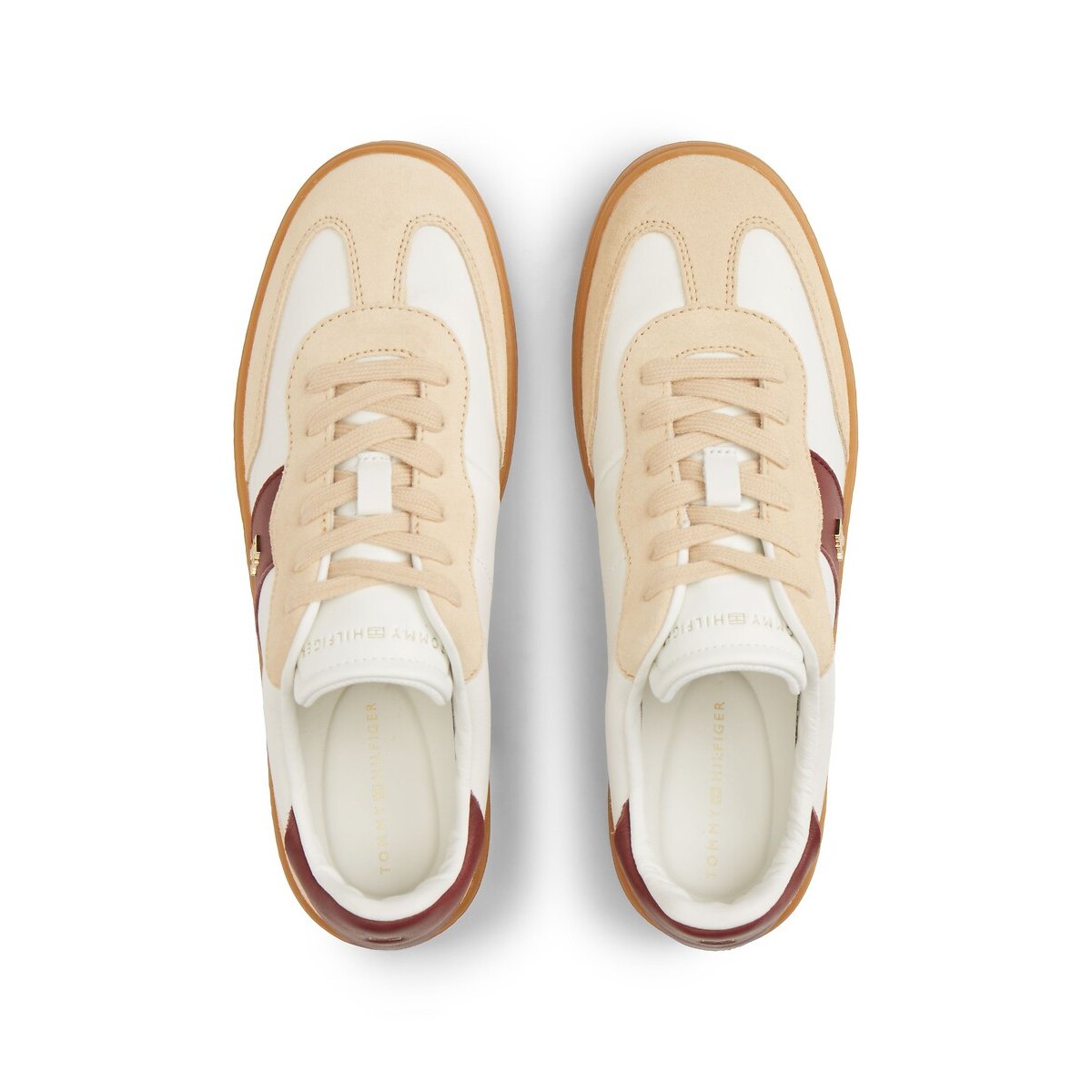 Baskets en cuir PREMIUM HERITAGE blanc/marron, TOMMY JEANS