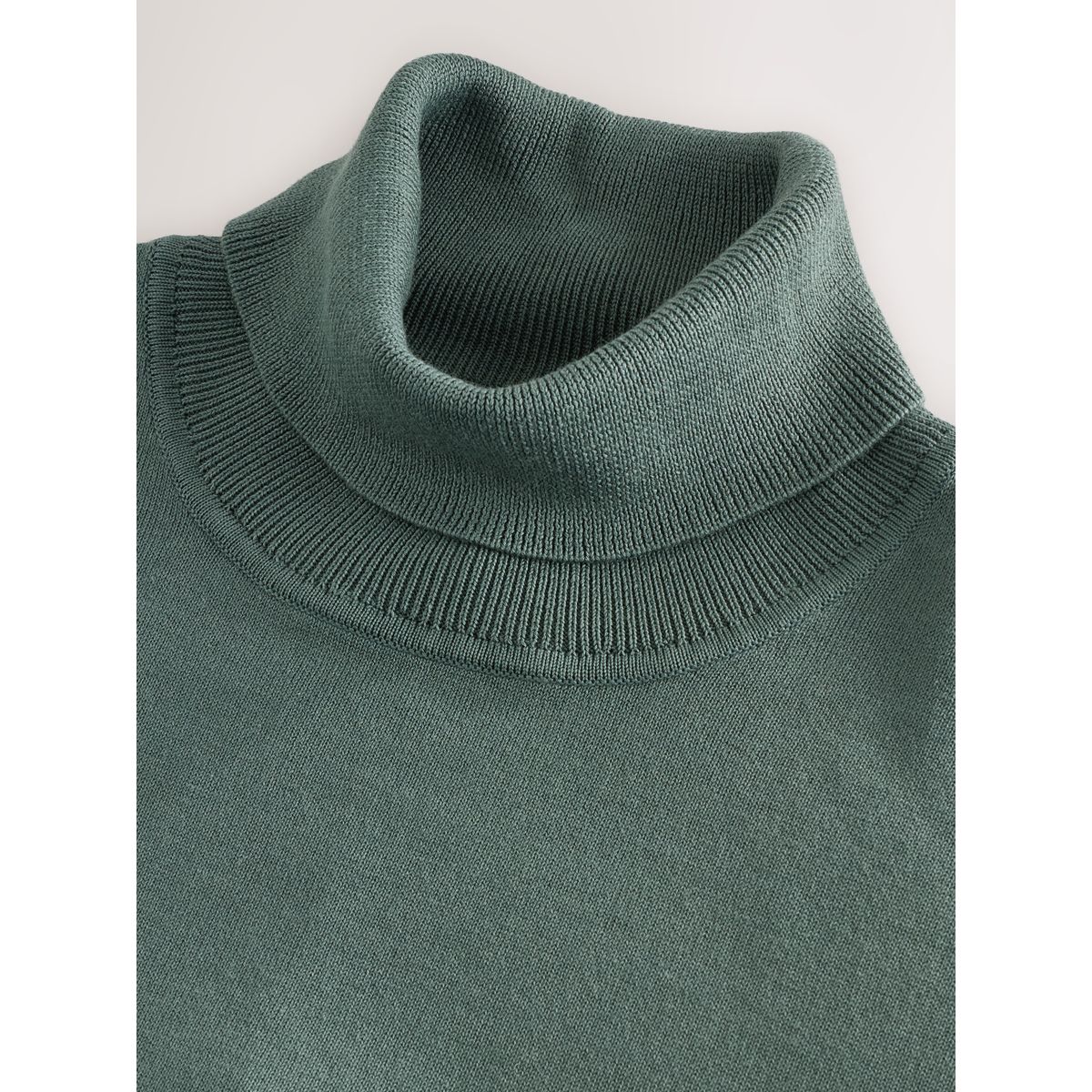 Pull col roulé en maille à manches longues bleu sarcelle, NEXT
