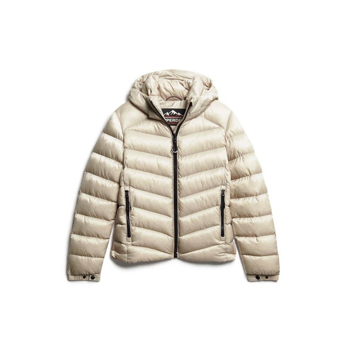 Doudoune à capuche Fuji beige pélican, SUPERDRY