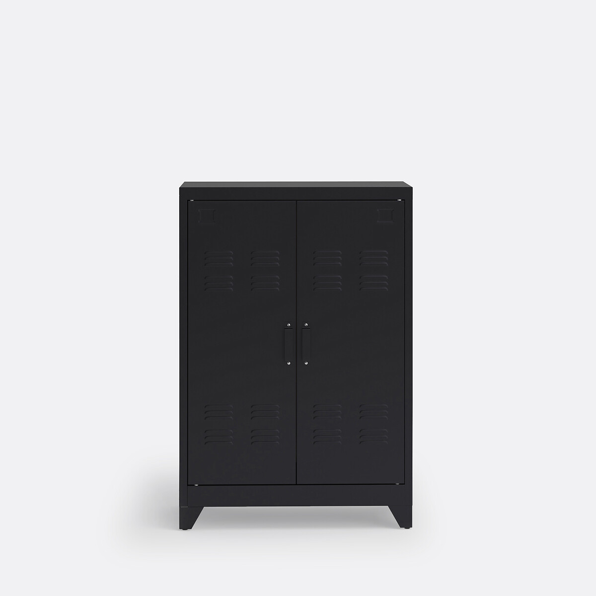 Armoire basse 2 portes en métal acier, HIBA noir, LA REDOUTE INTERIEURS