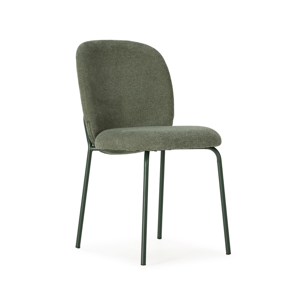 Lot de 4 chaises en tissu - NOA vert, CALICOSY