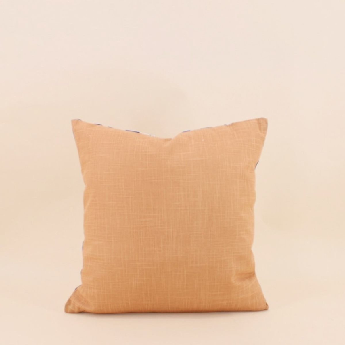 Coussin en coton imprimé coquillages 40x40cm bleu, ORNAMI