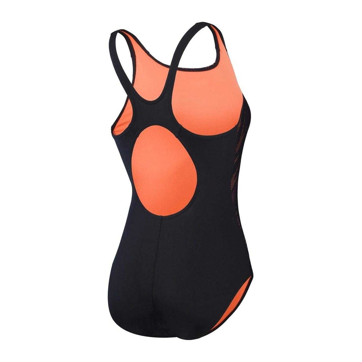 Maillot de bain 1 pièce motif/style imprimé graphique HYPER BOOM PLACEMENT noir / rouge, SPEEDO