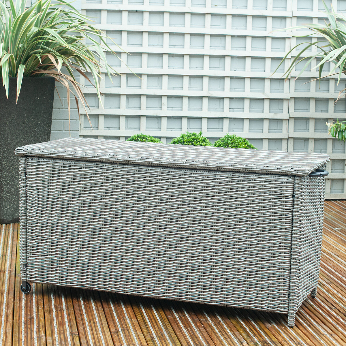 Medium Garden Cushion Box - Slate Grey slate grey, SO'HOME