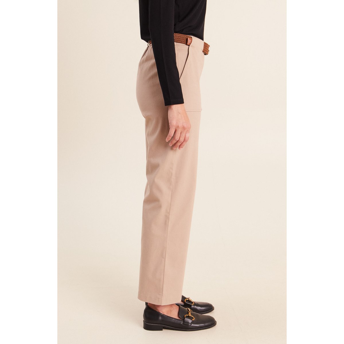 Lot de 2 pantalons cargo taille haute sable, BREAL