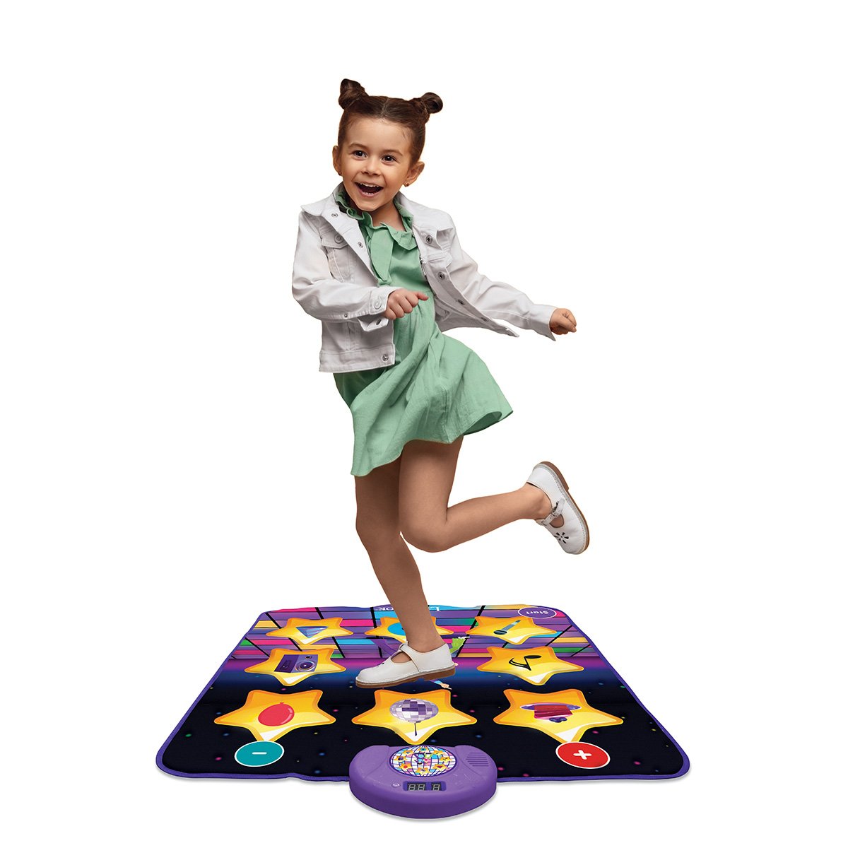 Tapis de danse électronique, Bluetooth et lumineux avec 6 modes de jeu noir, LEXIBOOK