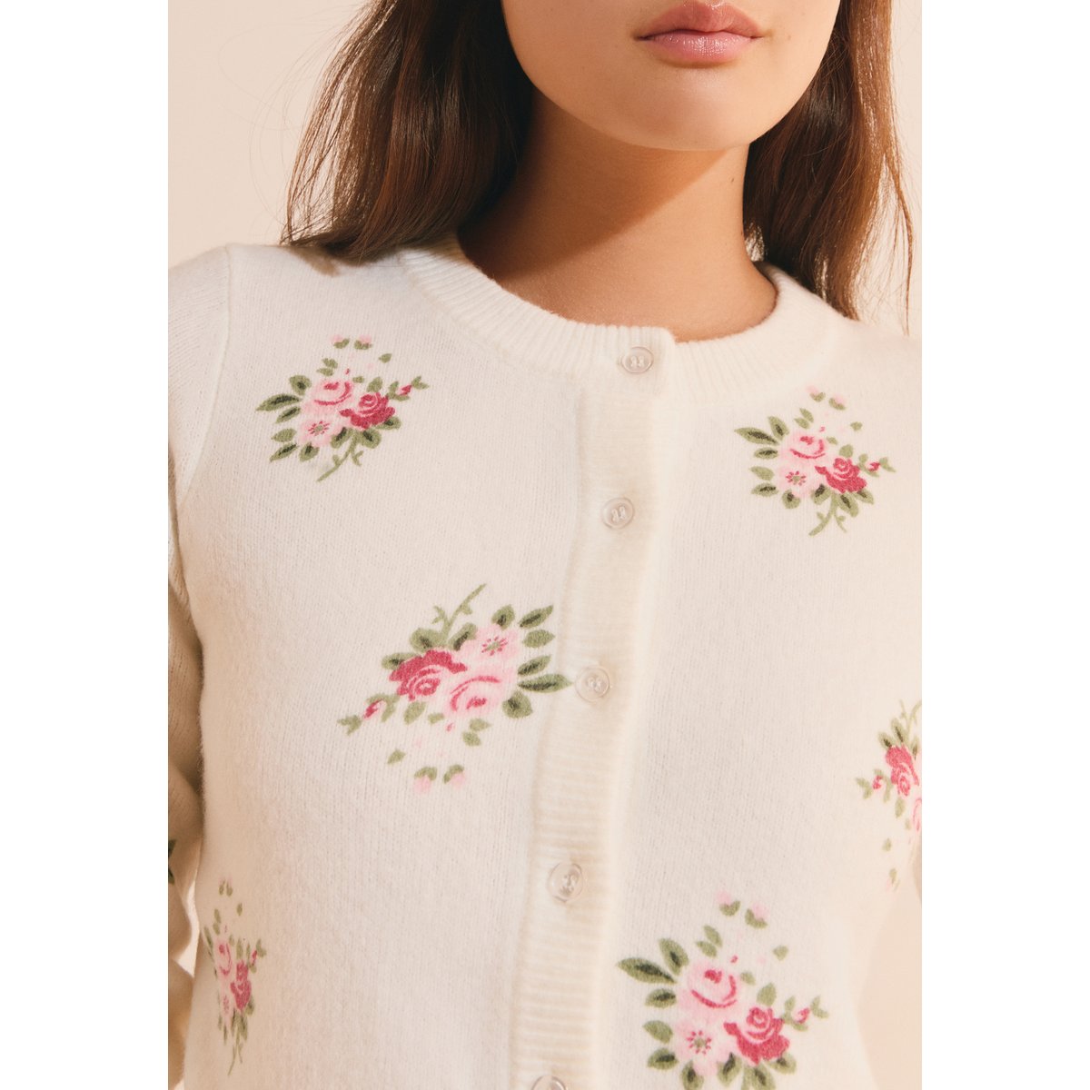 ETAM PULL CLARKIA - GILET ecru, ETAM