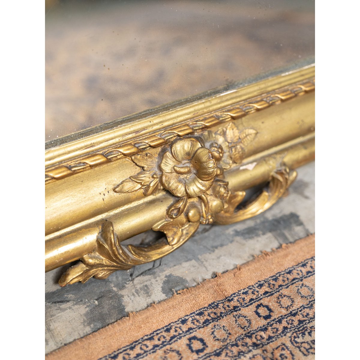 Très grand miroir Louis Philippe Georges N°1315 - Bon état doré, DEBONGOUT
