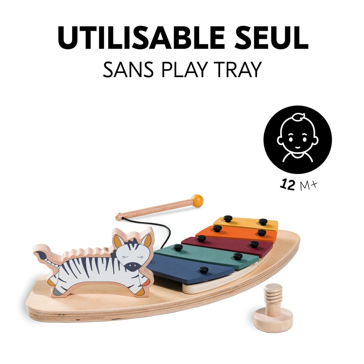 Jeux pour plateau chaise haute Play Music bois clair, HAUCK