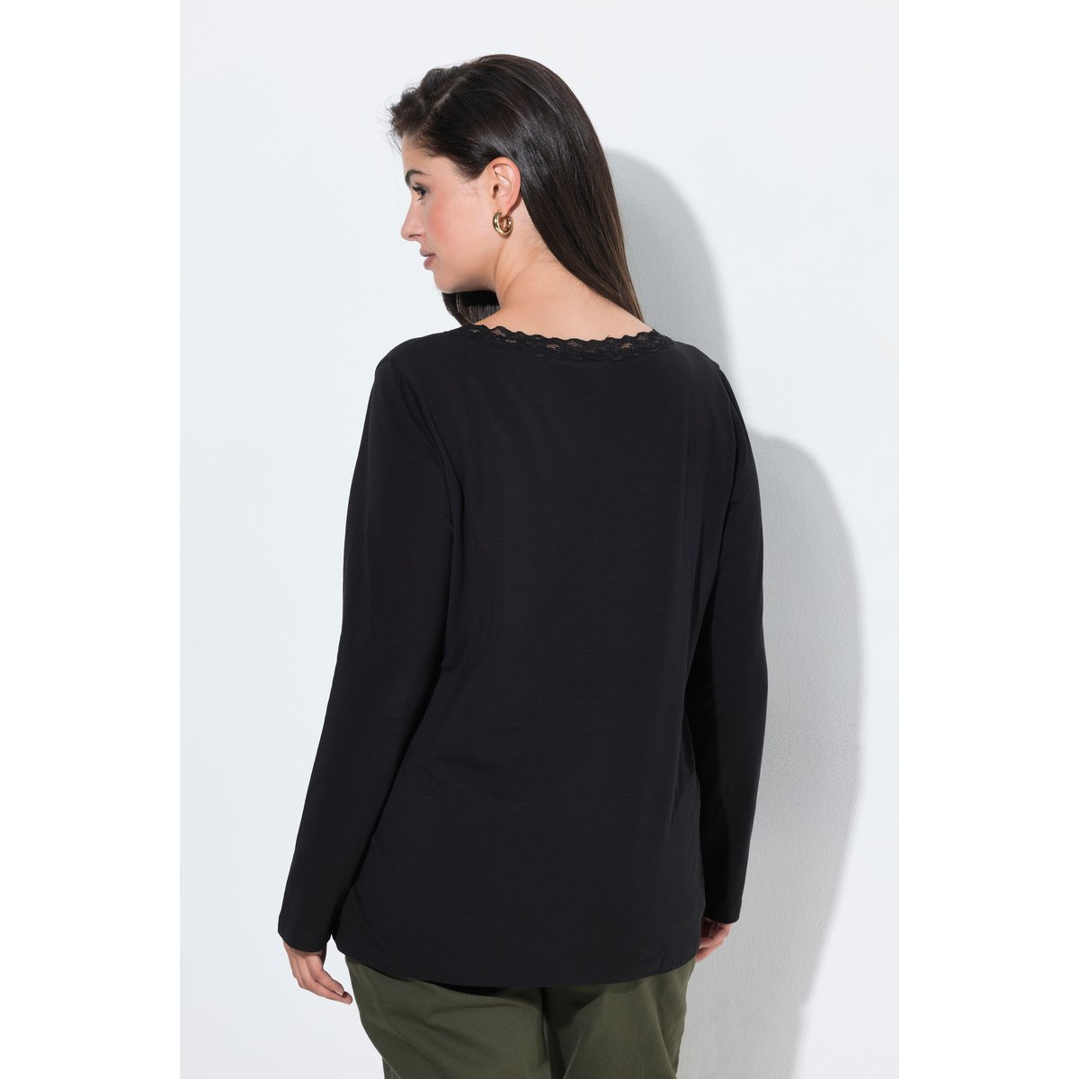 T-shirt manches longues noir, ULLA POPKEN