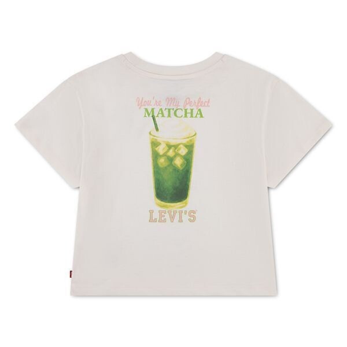 T-shirt manches courtes, coupe oversize, imprimé thé glacé devant et au dos ecru, LEVI'S KIDS