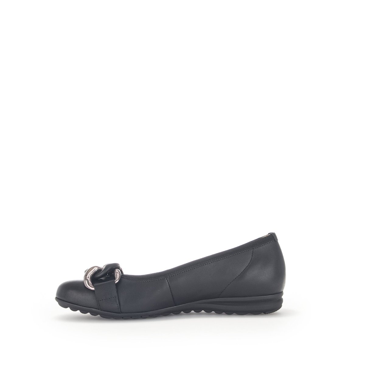 Ballerines en cuir à talon compensé noir, GABOR