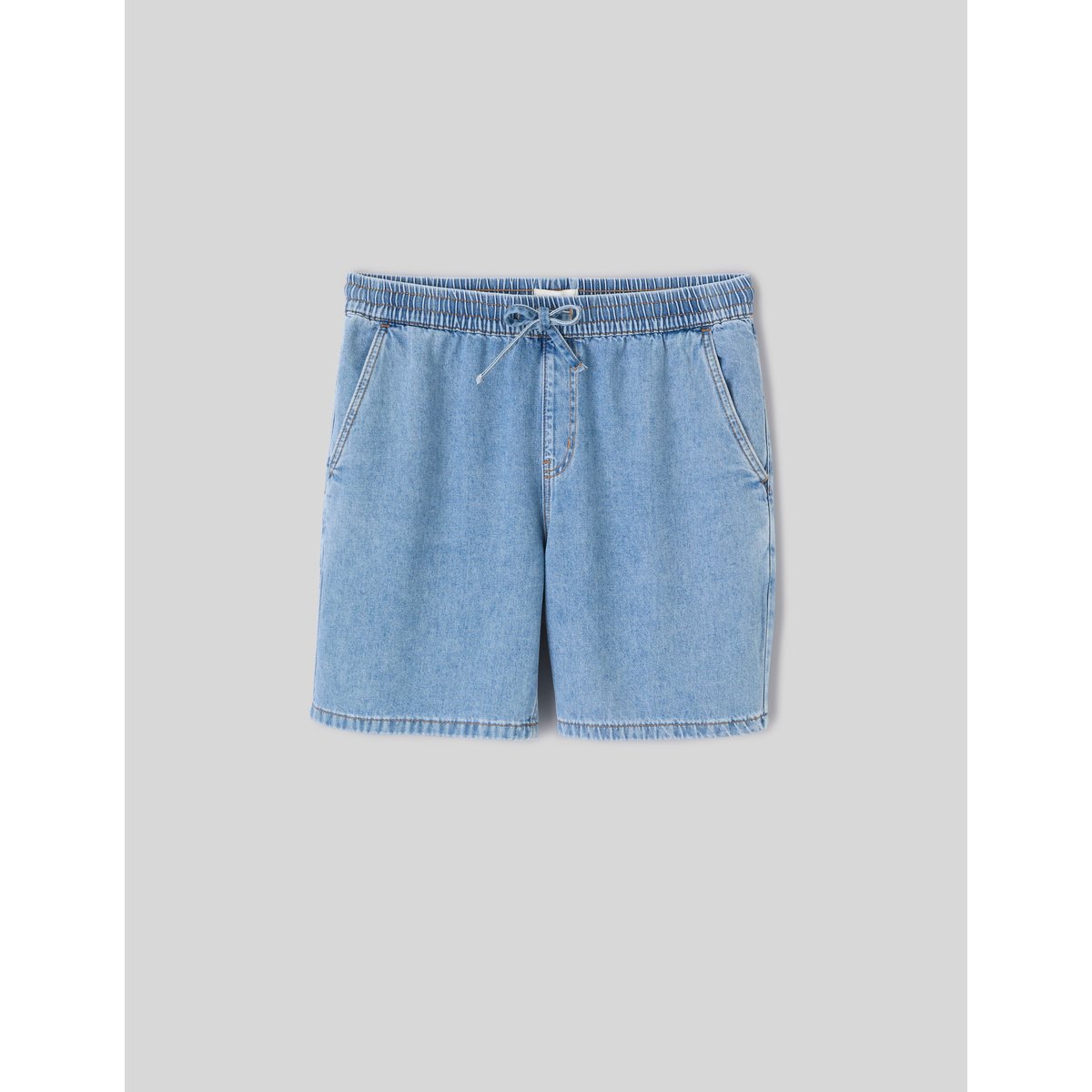 Bermuda taille élastiquée bleu clair, BZB