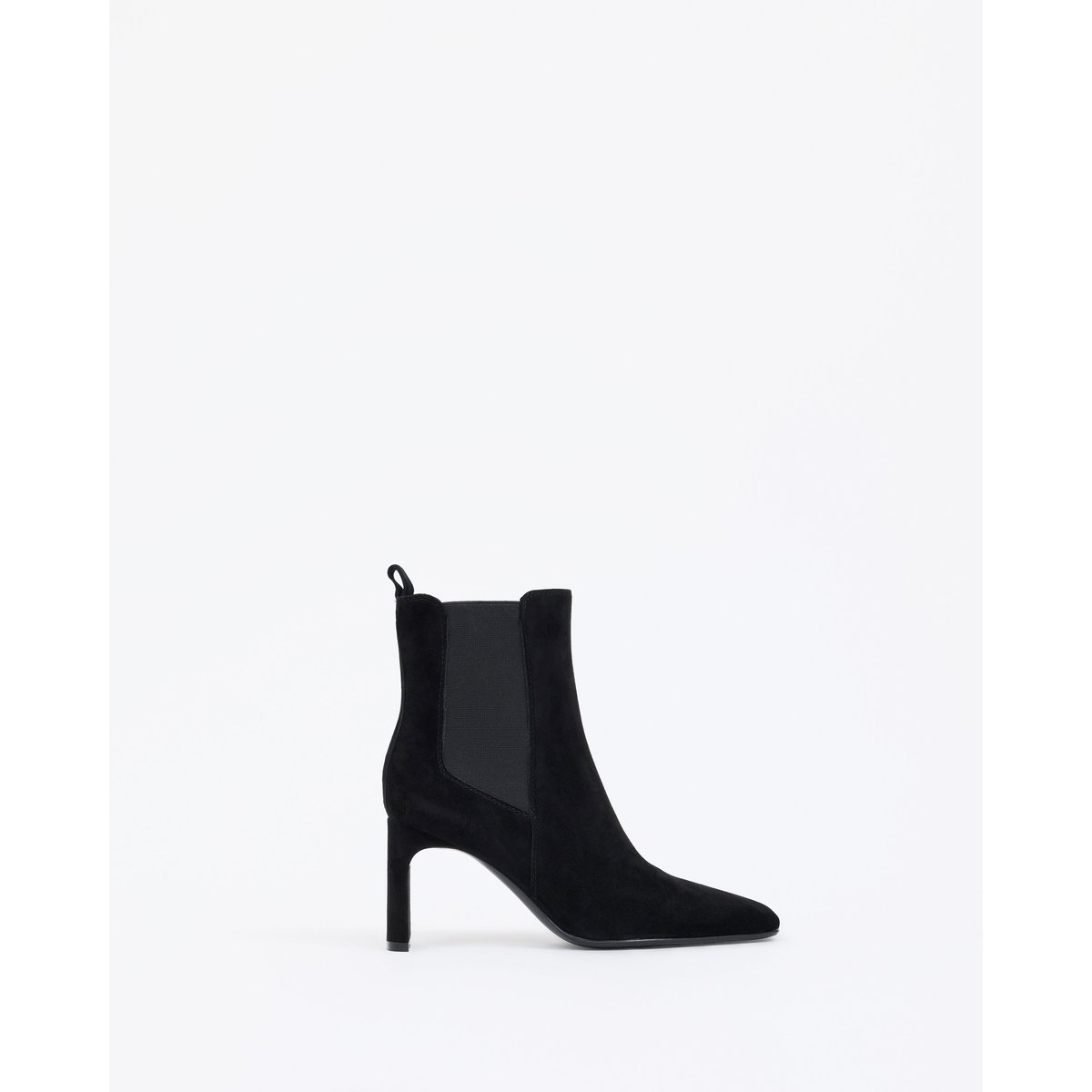 Bottines chelsea en daim à talon haut FRISO noir, MI MAI