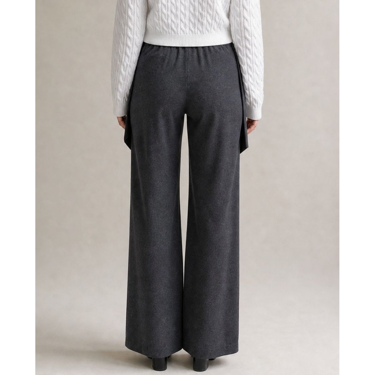 Pantalon de grossesse wide leg Cleo gris, CACHE COEUR