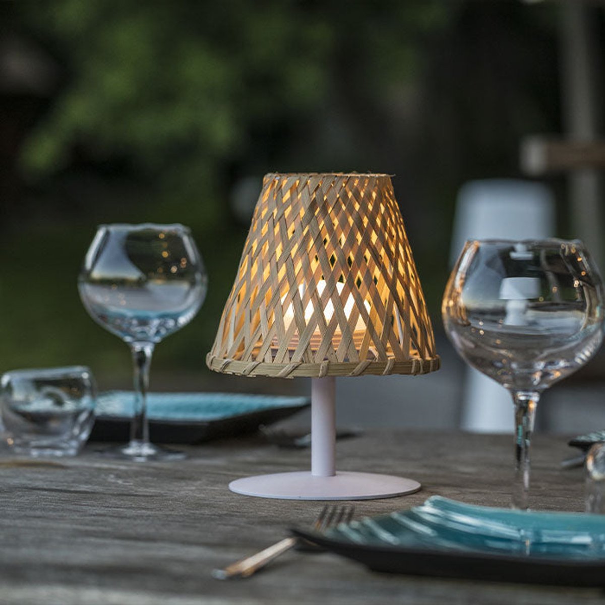 Lot de 2 lampes de table sans fil 2x IBIZA beige, LUMISKY