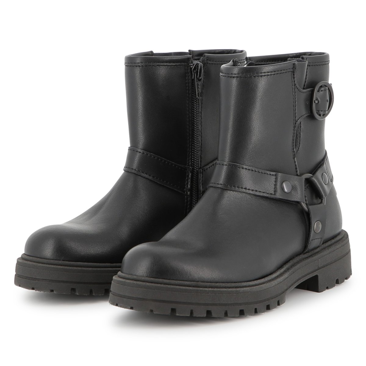 Bottes de motard en cuir de vache black, DKNY