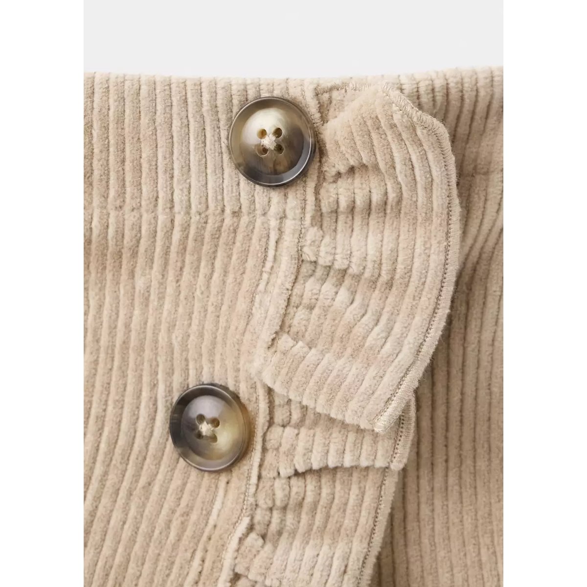 Jupe short velours côtelé marron, MANGO KIDS