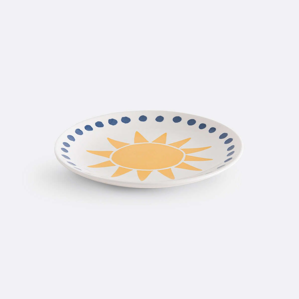 Lot de 4 assiettes dessert motif, Olympe jaune/bleu, LA REDOUTE INTERIEURS