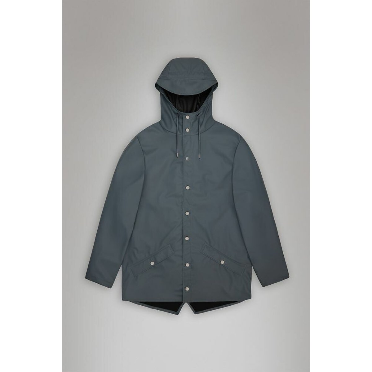 Veste imperméable à capuche unisexe, JACKET bleu gris, RAINS