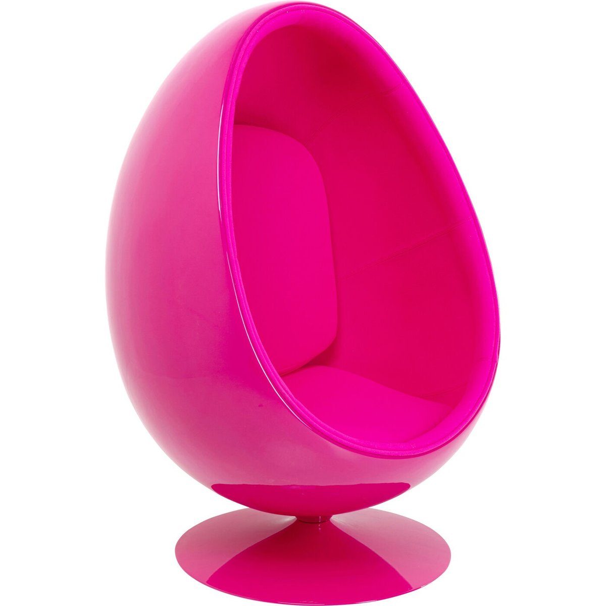 Fauteuil pivotant en fibre de verre, EYE BALL rose, KARE DESIGN