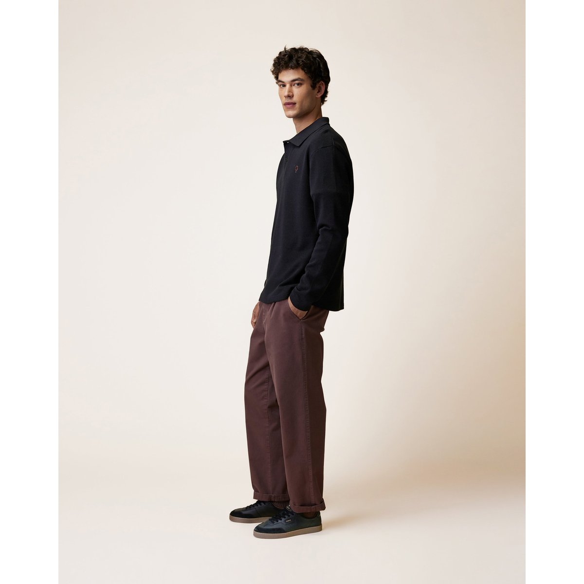 Polo en maille noir, FAGUO