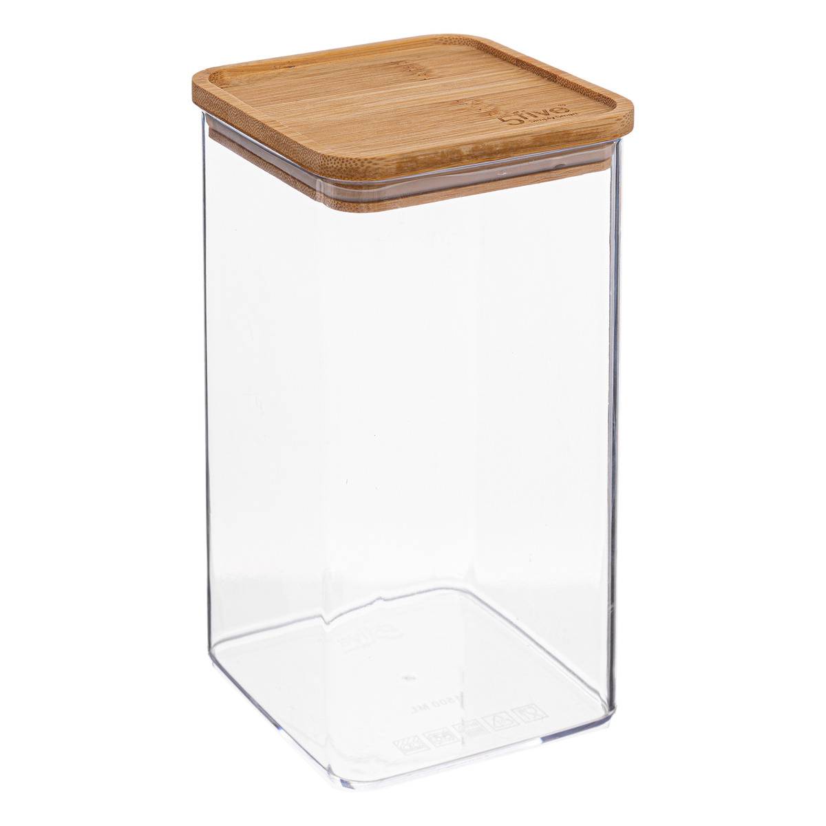 Boîte de conservation 1,5L et couvercle ESKE transparent, 5FIVE SIMPLY SMART