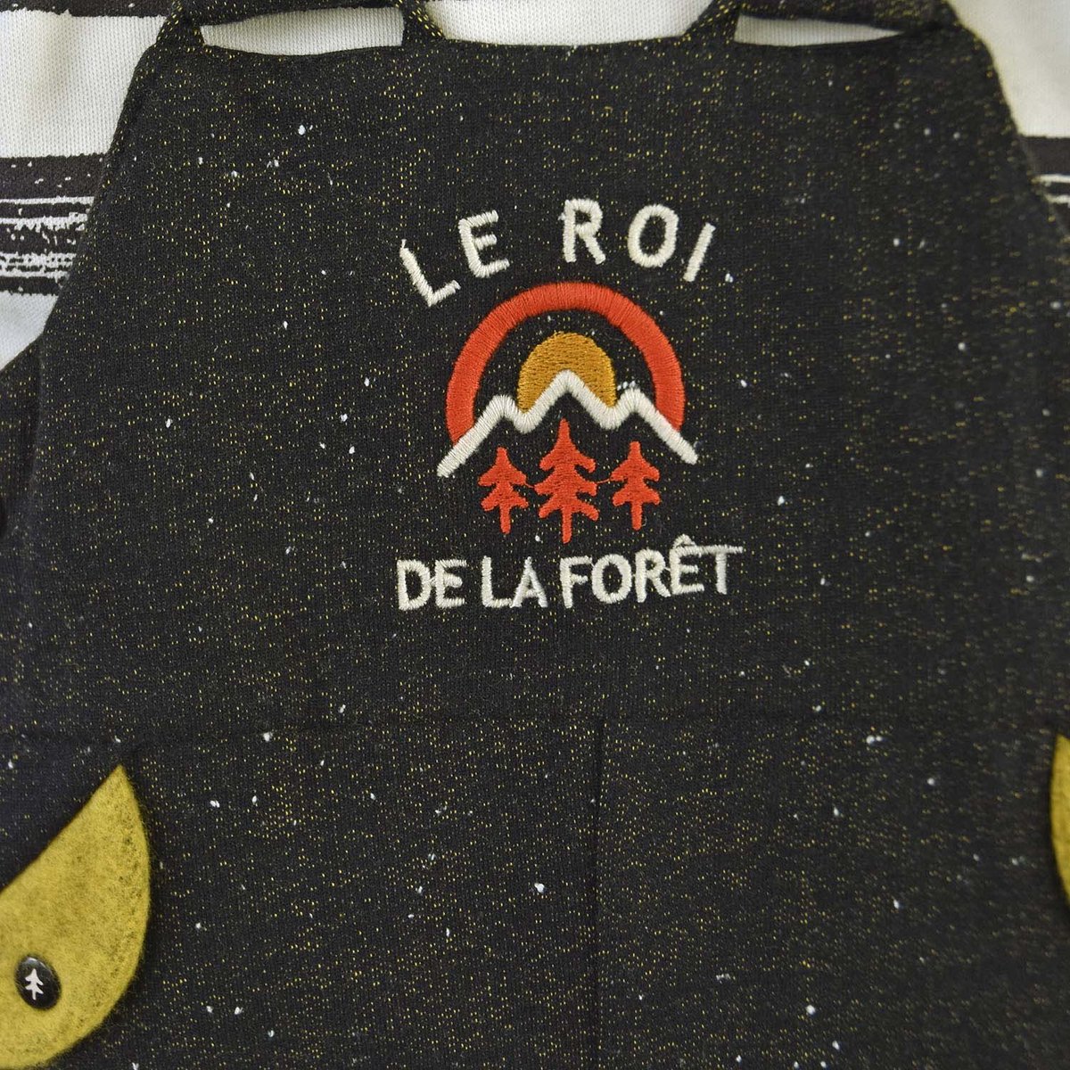Tee shirt raye + salopette dalton gris, SUCRE D'ORGE