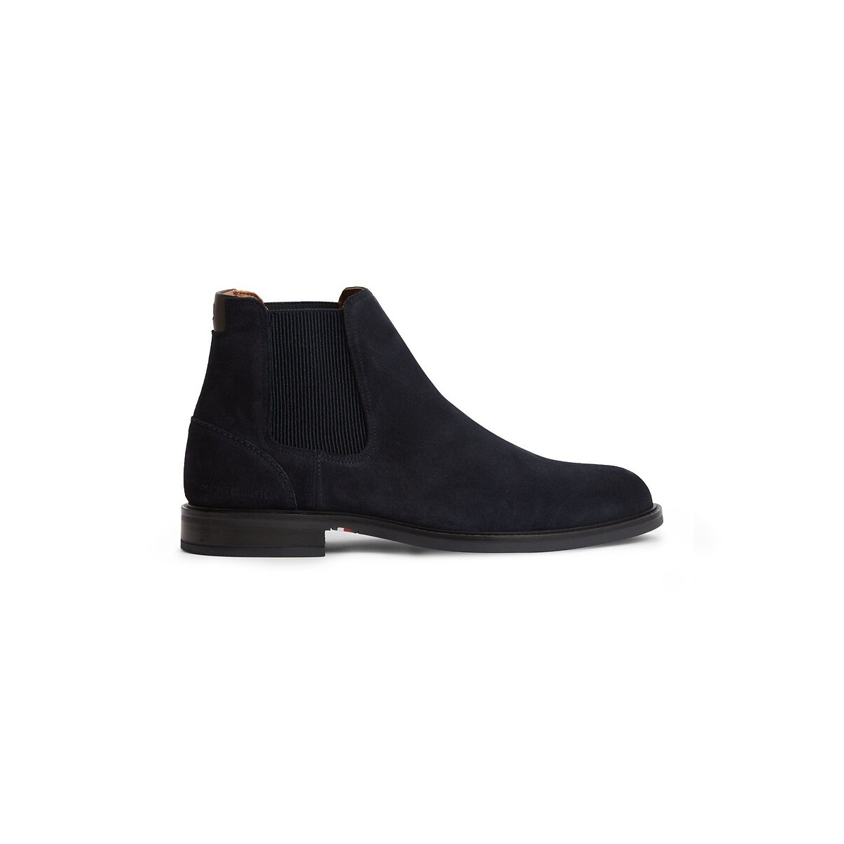 Bottines chelsea en cuir suède bleu marine, TOMMY HILFIGER