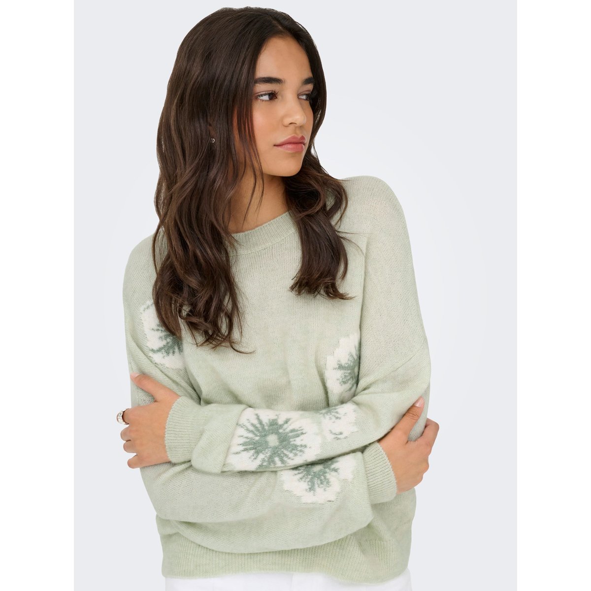 Pull En Maille verte - meadow mist, JDY