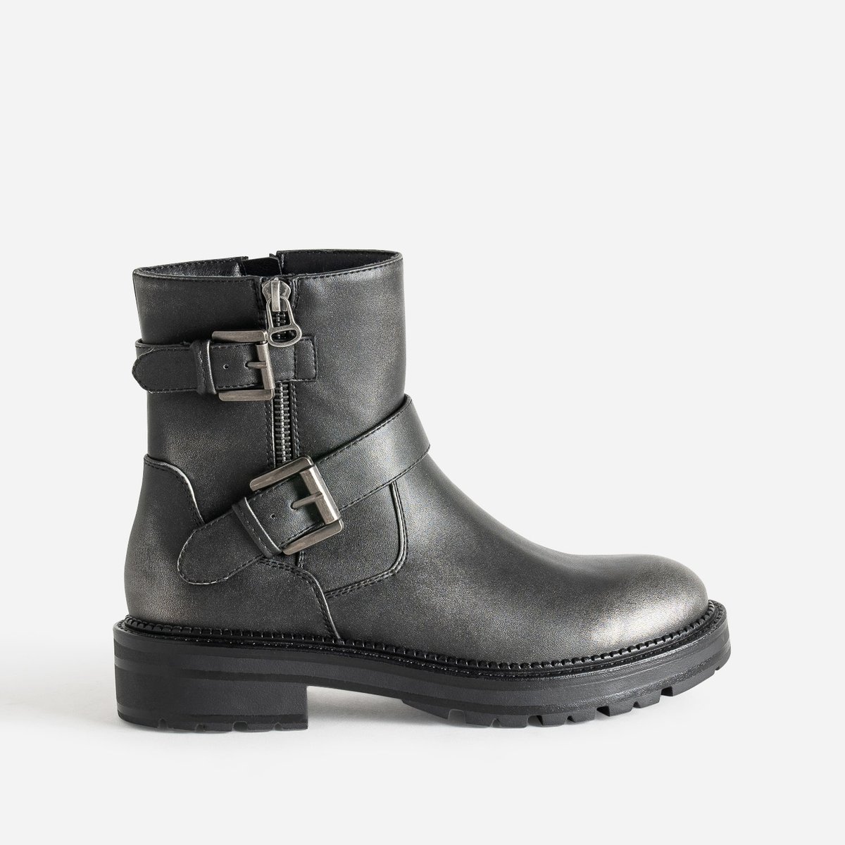 Boots ASSIA gris, TEXTO
