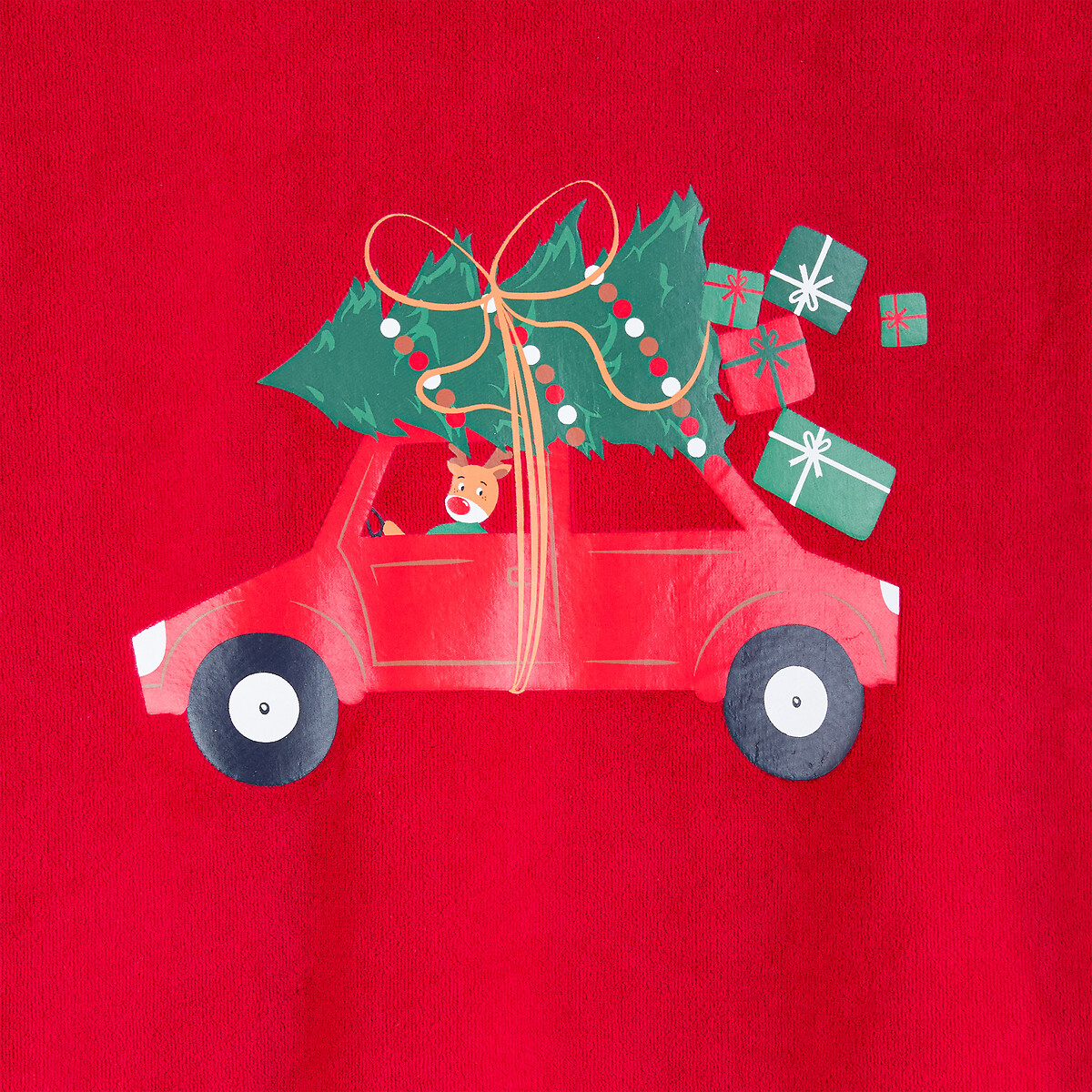 Christmas Theme Velour/Flannel Pyjamas red/navy, LA REDOUTE COLLECTIONS
