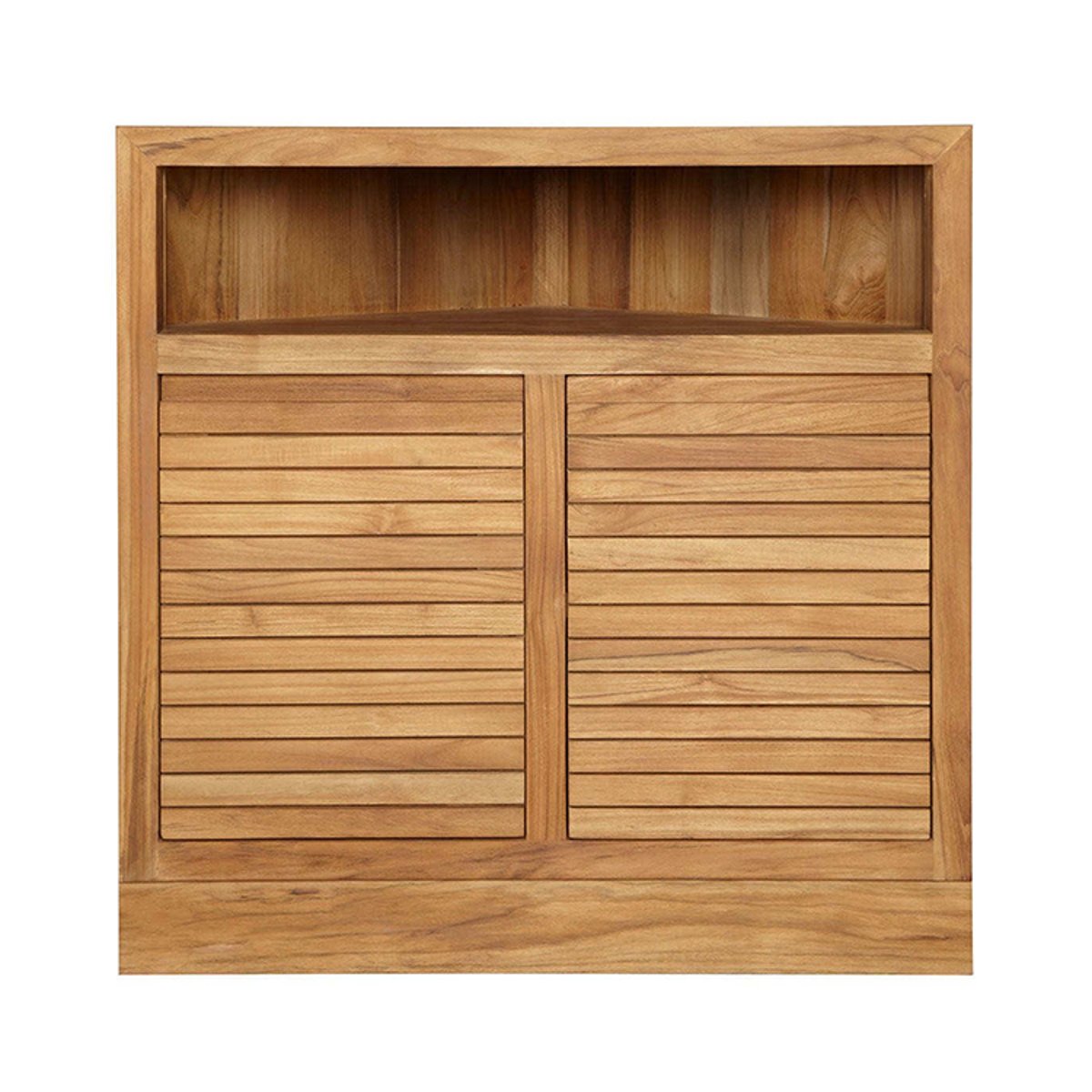 Meuble sous vasque à poser d'angle en teck 85 cm - Corner naturel, WILDWATER