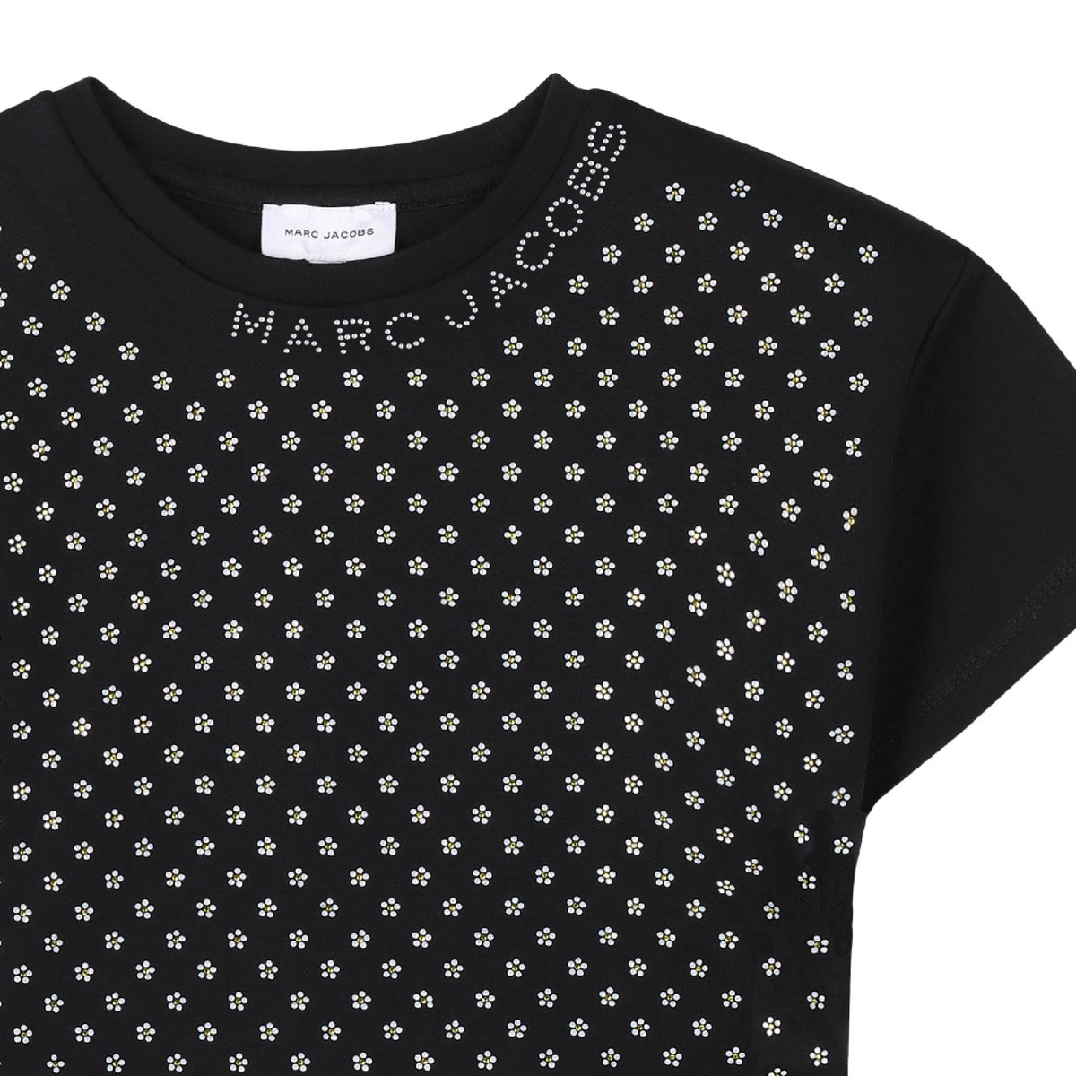 Haut en coton avec strass black, MARC JACOBS