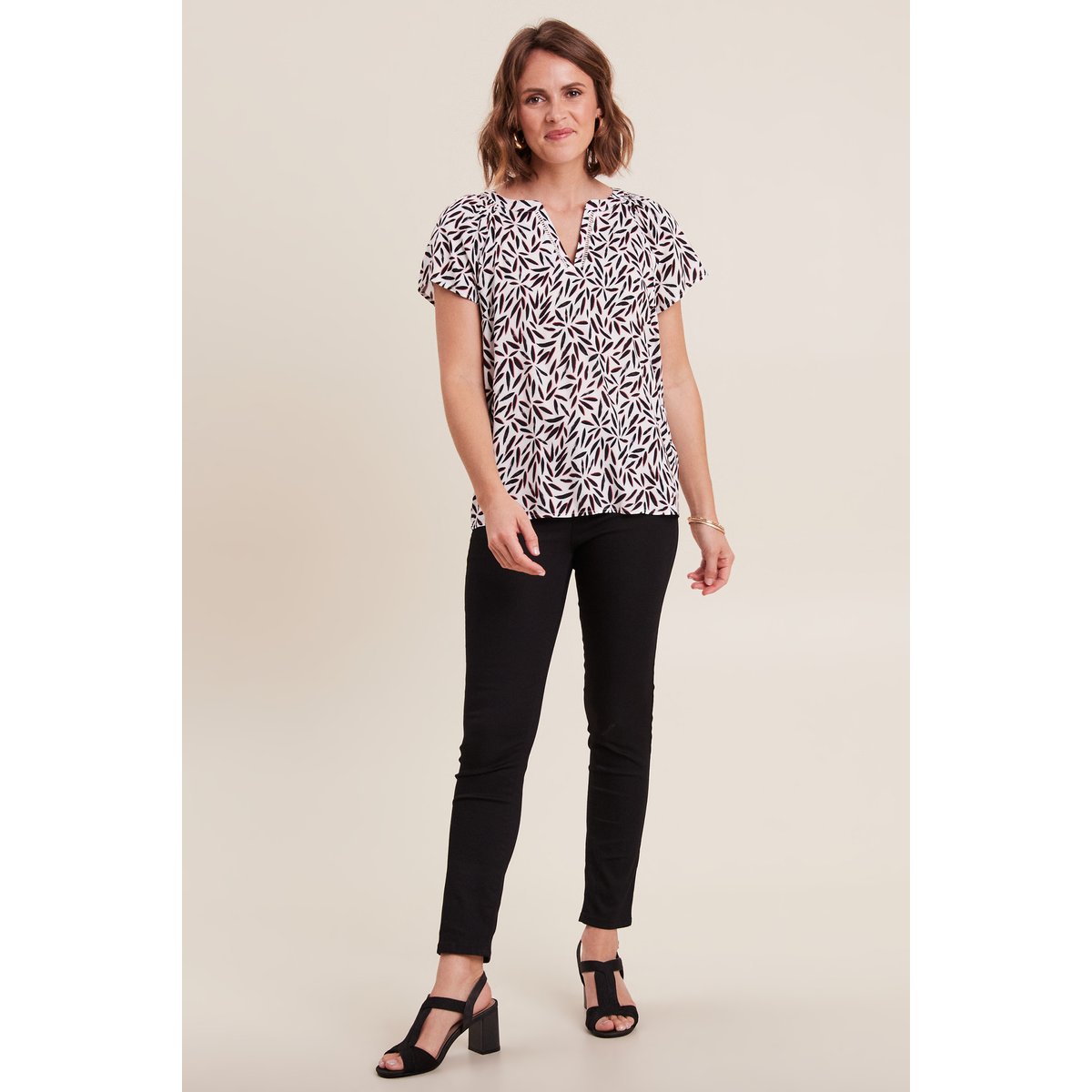 Blouse manches courtes beige, BREAL