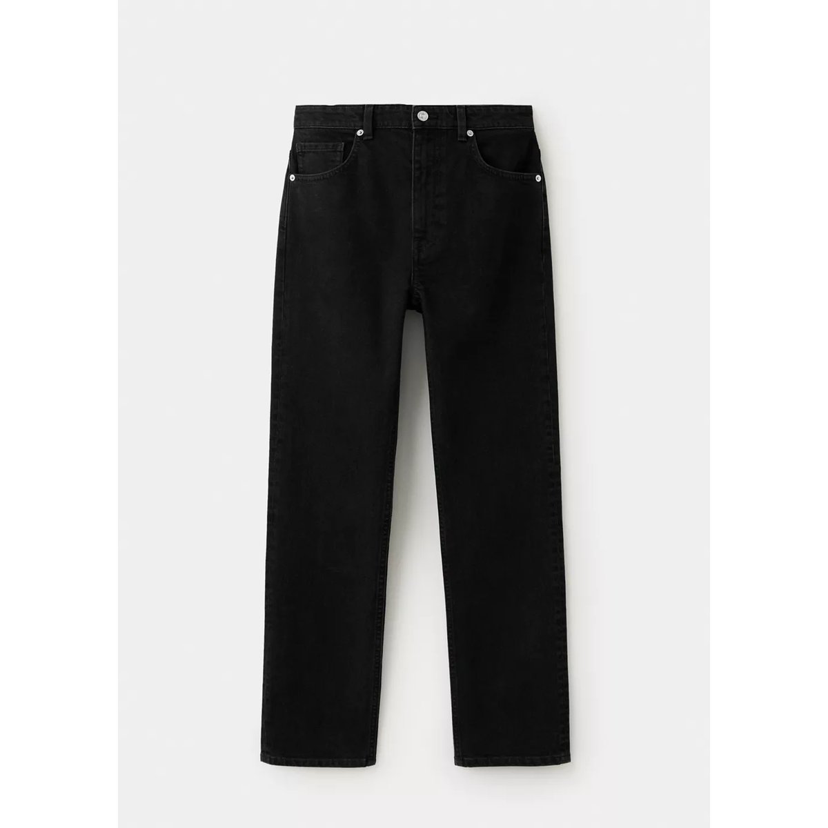 Jean slim taille haute black denim, MANGO