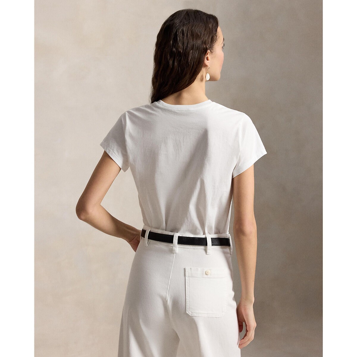 Crew Neck T-Shirt with Short Sleeves white, POLO RALPH LAUREN