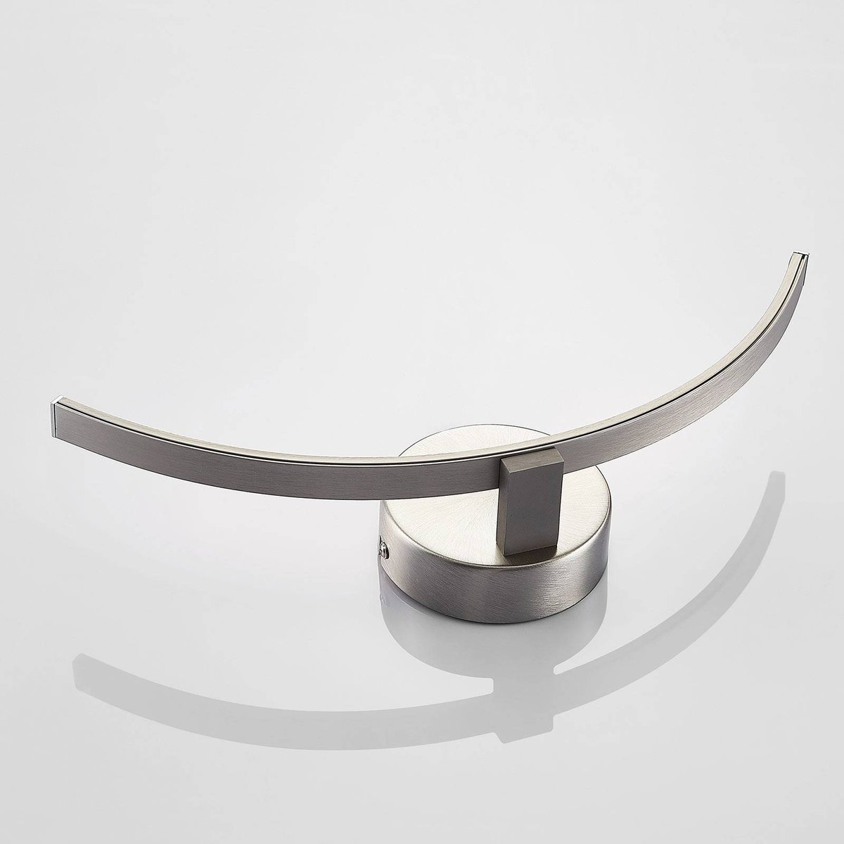 Applique en métal moderneLED, Iven nickel satiné, blanc satiné, LINDBY