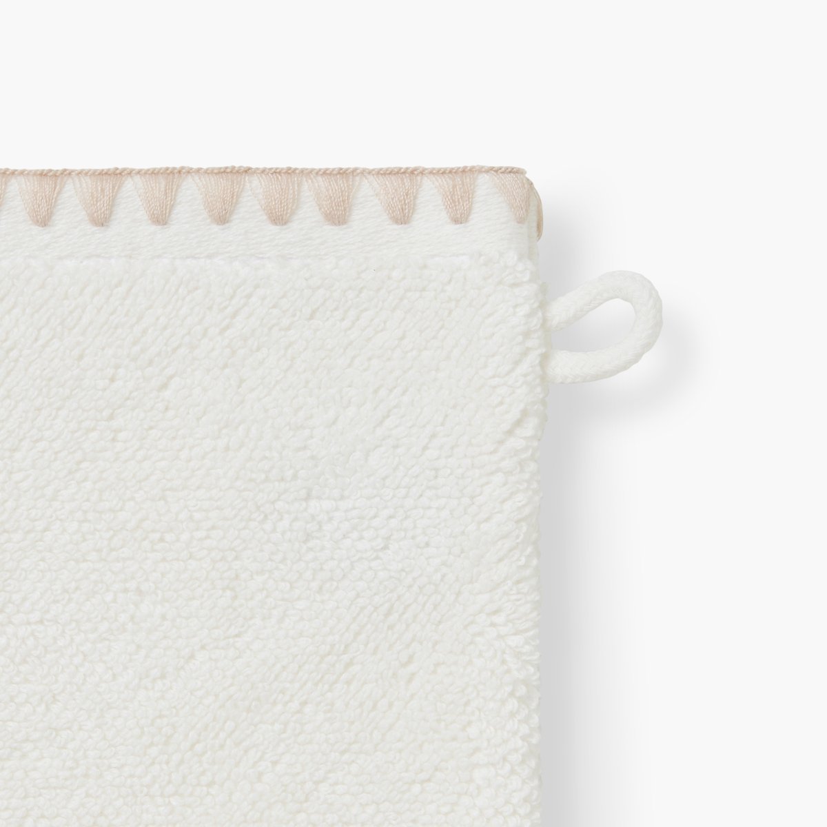 Gant de toilette coton bio OPALYS ivoire, CARRE BLANC