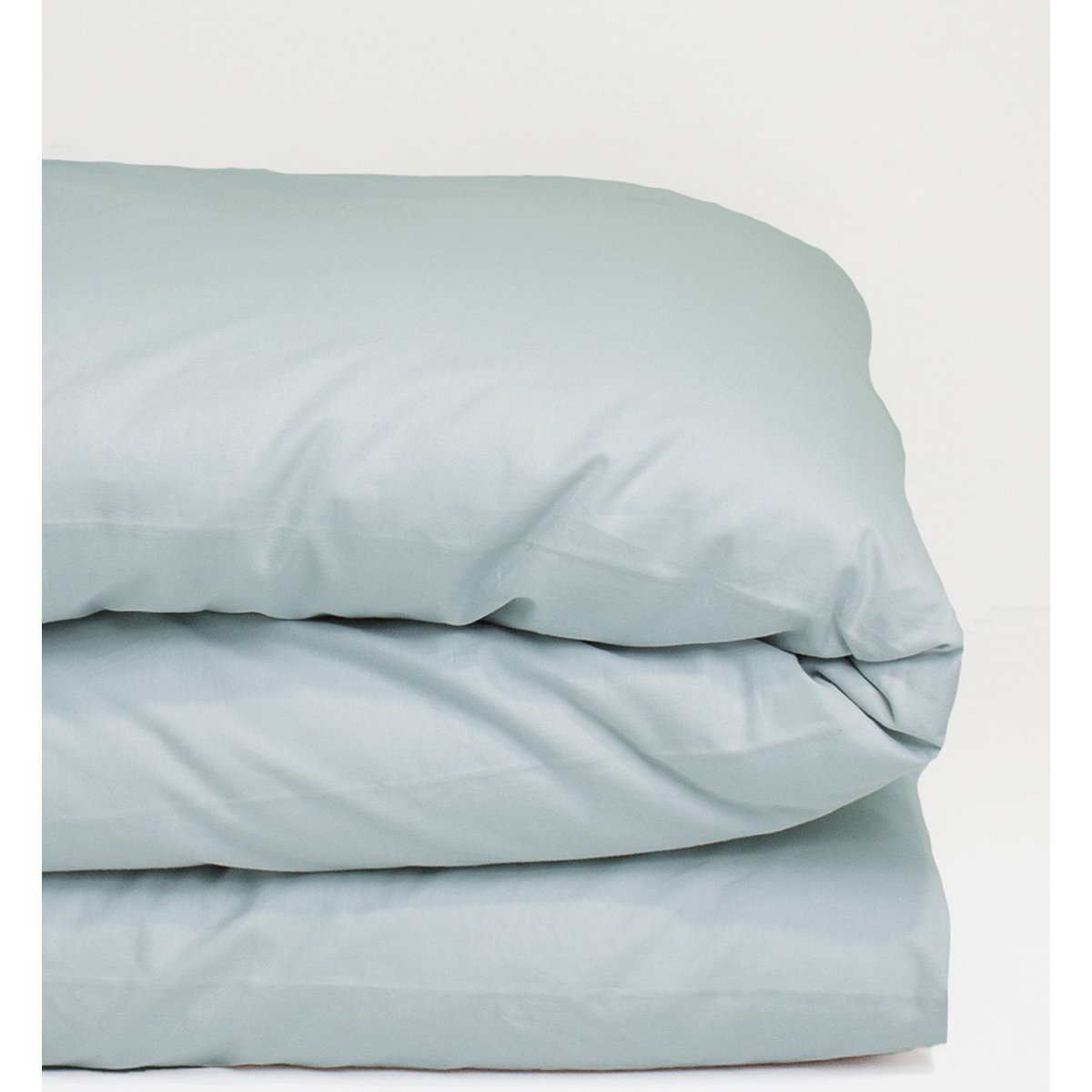 Housse de couette unie en Coton Bio pour lit 1 personne gris perle, KADOLIS