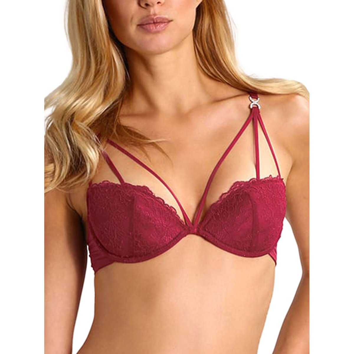 Soutien-gorge push-up Loire rouge, LASCANA