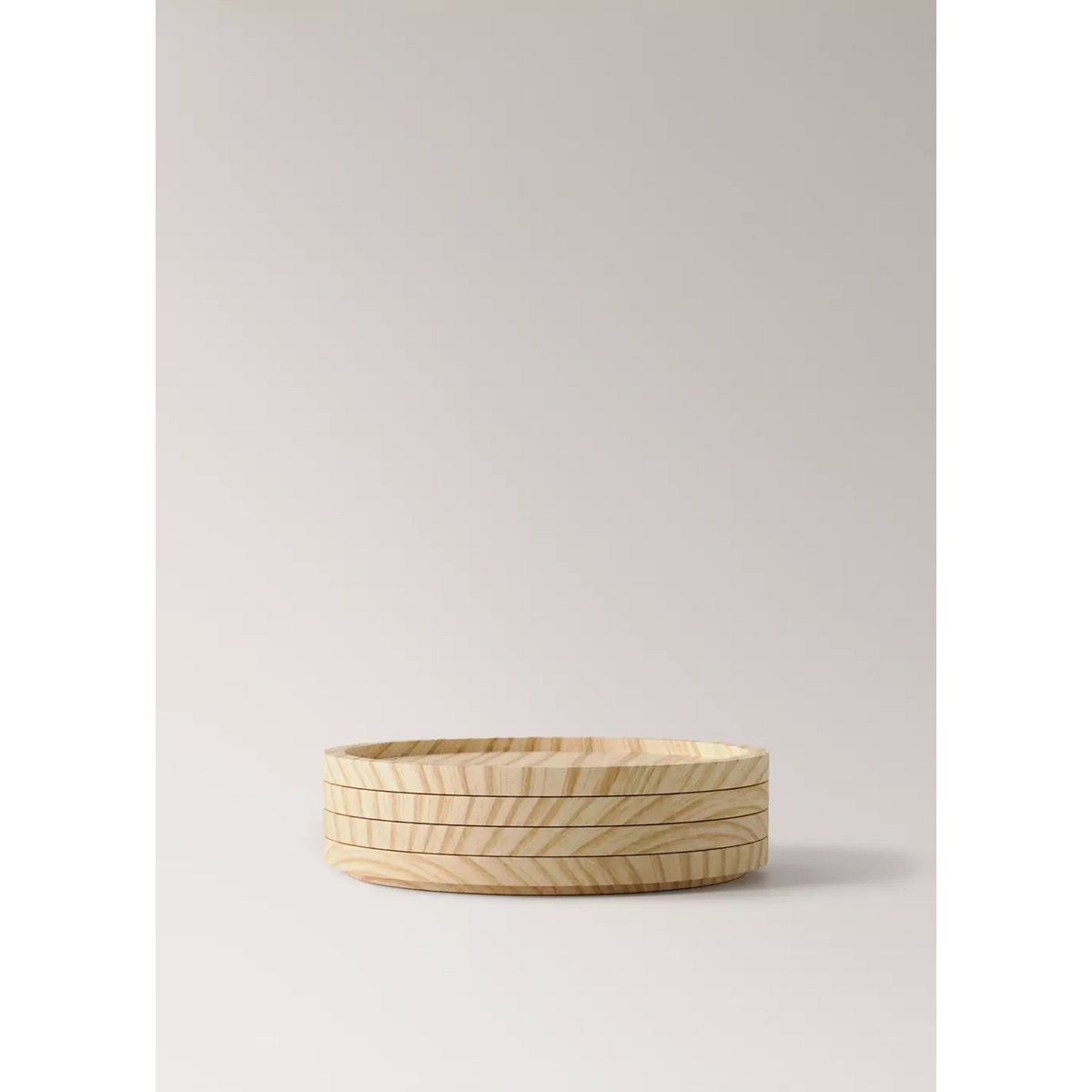 Lot 4 dessous de verre en bois de frêne sable, MANGO HOME