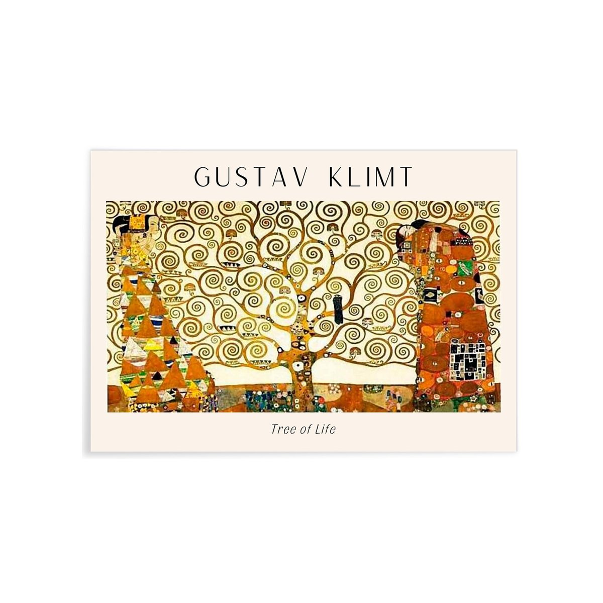 Affiche Gustav Klimt « Tree of Life » blanc, L'AFFICHERIE