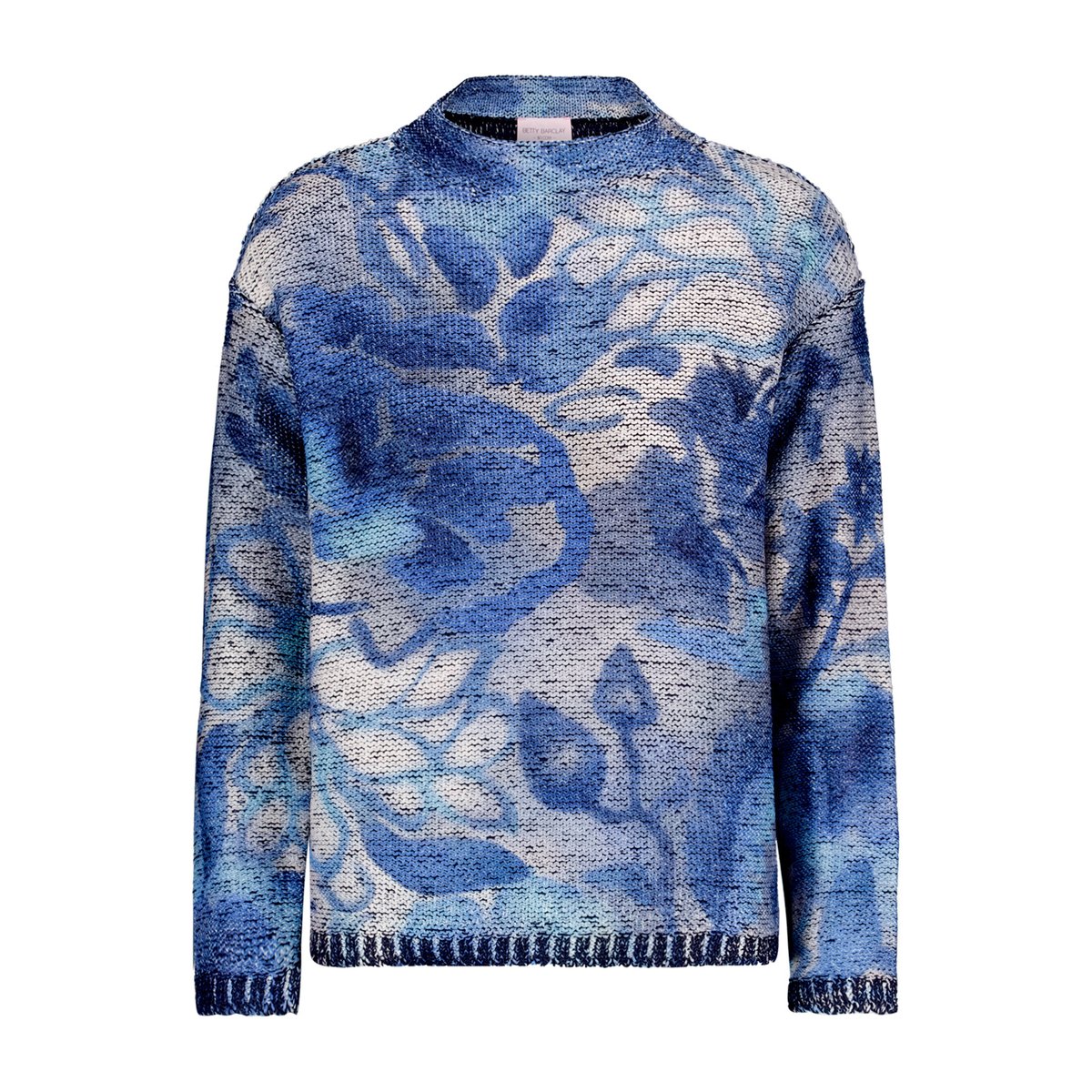 Pull-over en grosse maille à imprimé bleu/bleu, BETTY BARCLAY