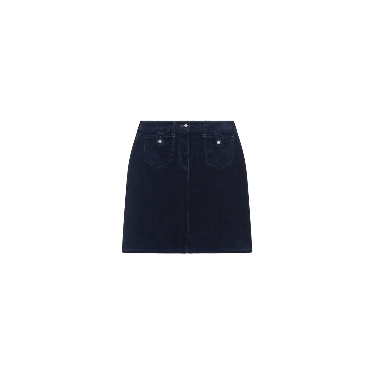 Jupe courte velours côtelé JIETRA bleu marine, CAROLL