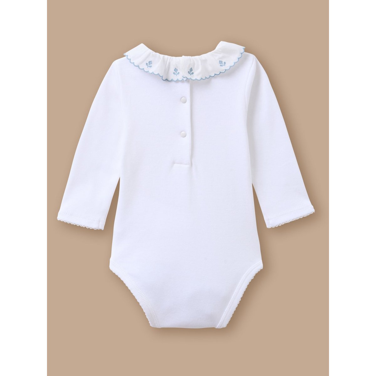 Body col coquille contrasté blanc casse, CYRILLUS