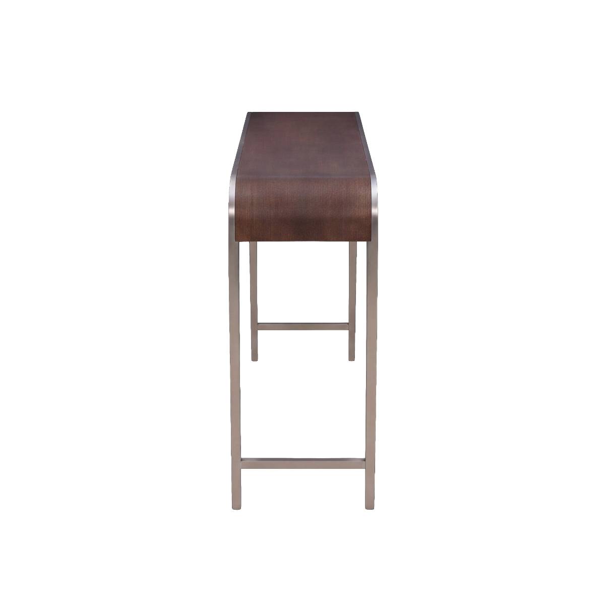 Console en bois de manguier et en métal YOLANDE bois foncé, MADE IN MEUBLES 